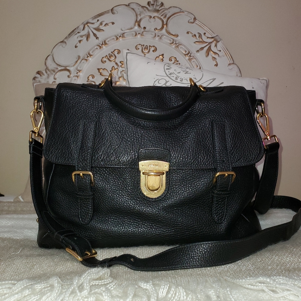 🥰 PRADA DEERSKIN TOP HANDLE SATCHEL